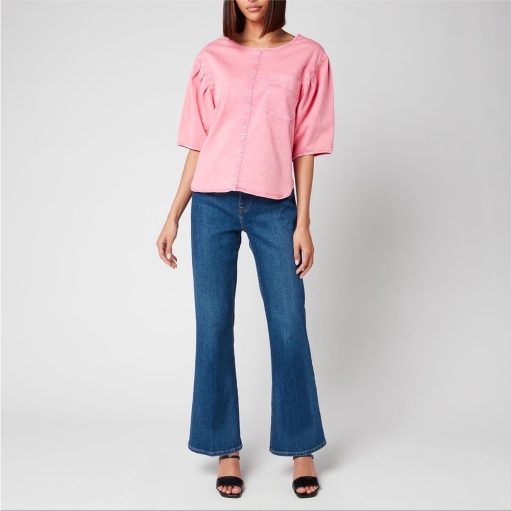 See by Chloe Puff Sleeve Denim Top - Picture 2 of 10